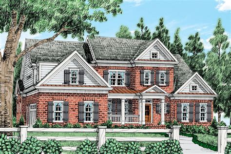 Two Story Mult Gabled Traditional Home Plan 710002btz Architectural