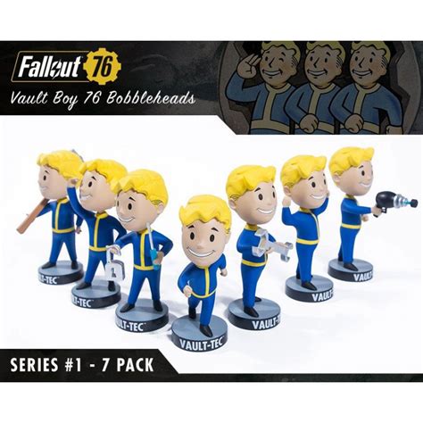 Fallout 76 Bobble Heads 13 Cm Vault Tec Vault Boys Series 1 7 Pack