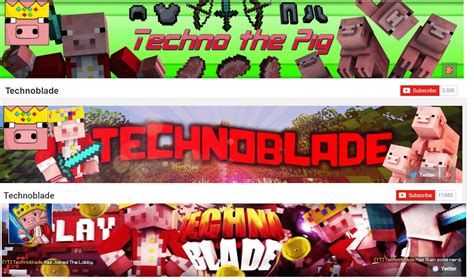 Evolution Of The Technoblade Channel Banner Rtechnoblade