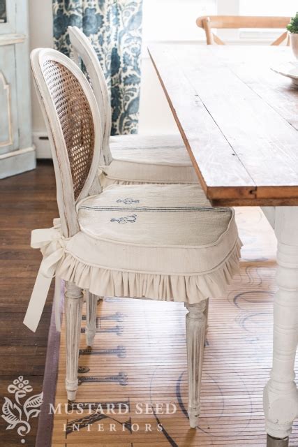 Dining chair slipcover variation #1: Dining Chair Slipcover Tutorial | Miss Mustard Seed