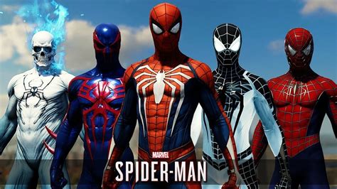 Marvels Spider Man All Suits Youtube