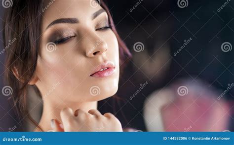 portrait curly beauty fashionable woman posing looking at camera close up stock footage video