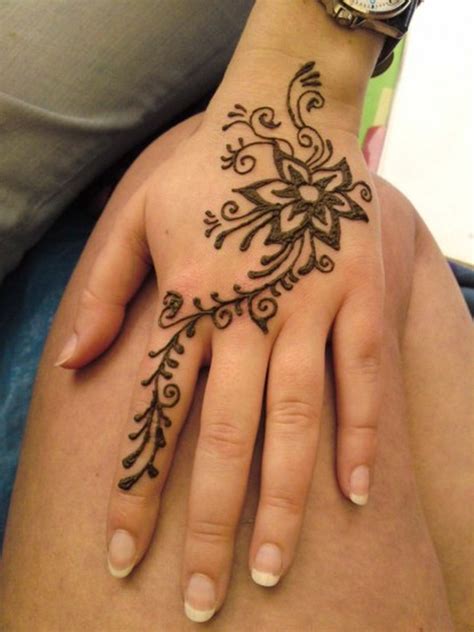 Floral Henna Tattoo Design On Hand Tattoos Book 65000 Tattoos Designs