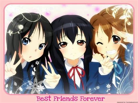 4 Best Friends Forever Anime Anime Bff 4 Gril Gadis Animasi Animasi