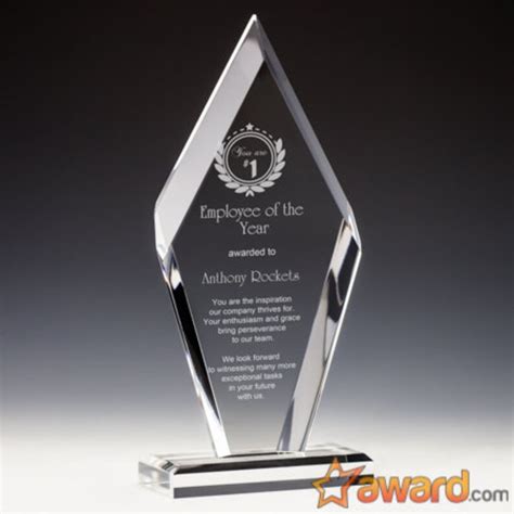 Custom Reversed Bevel Arrow Award Plaque Custom Award Employee