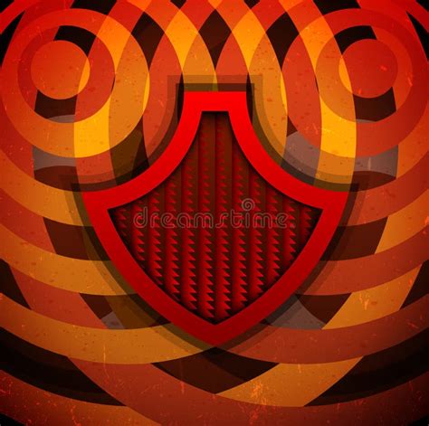 Retro Poster With Shield Stock Vector Illustration Of Geometric 45481799