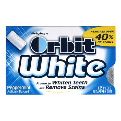 Wrigleys Orbit White Gum Peppermint Sugar Free Single Pack