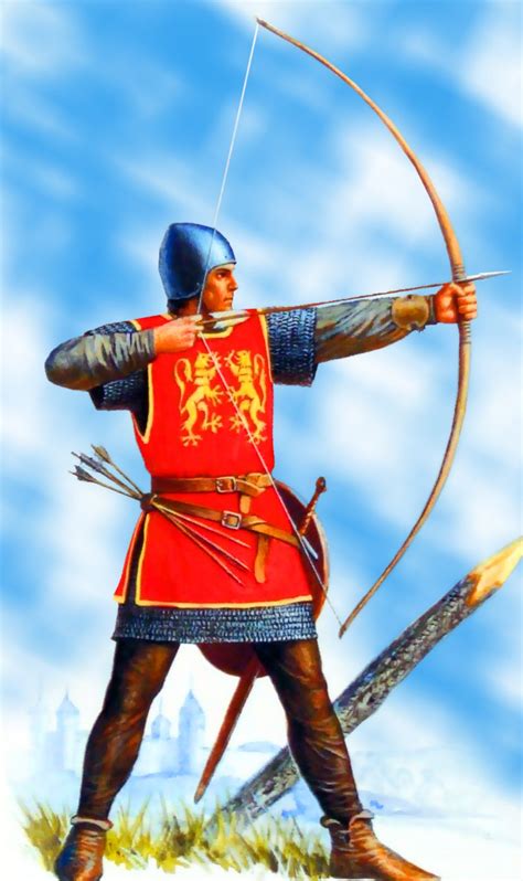 English Longbowman Hundred Years War Historical Warriors Ancient