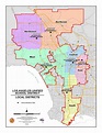 LA county district map - Los Angeles county district map (California - USA)