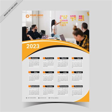 Premium Vector Corporate Calendar Template 2023