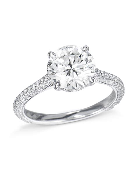 Pav Set Round Diamond Engagement Ring Turgeon Raine