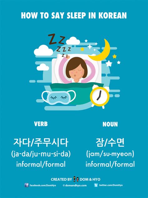 How To Say Sleep In Korean Learn Basic Korean Vocabulary And Phrases