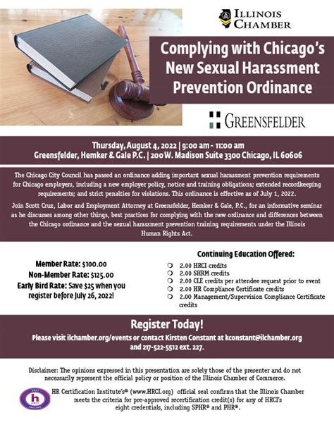 Complying With Chicagos New Sexual Harassment Prevention Ordinance