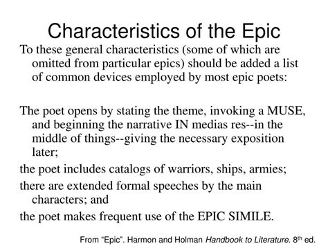 Ppt Characteristics Of The Epic Powerpoint Presentation Free