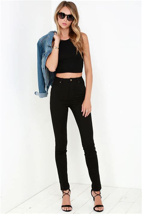 Rollas Eastcoast Jeans Black Jeans High Waisted Jeans 9300 Lulus