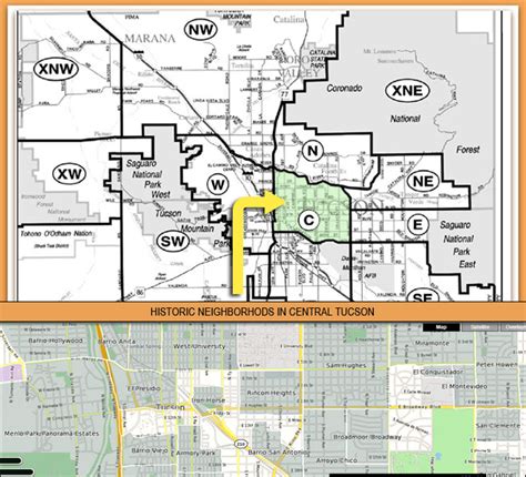 Tucson Barrios Map