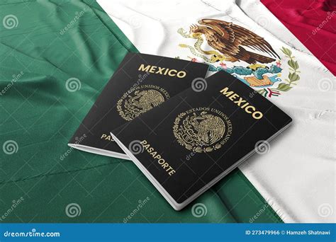 Mexico Passport On The Flag Of Mexico Mexican Citizenship Stock Photo