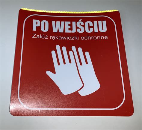 Tabliczka Informacyjna Załóż rękawiczki 20cm