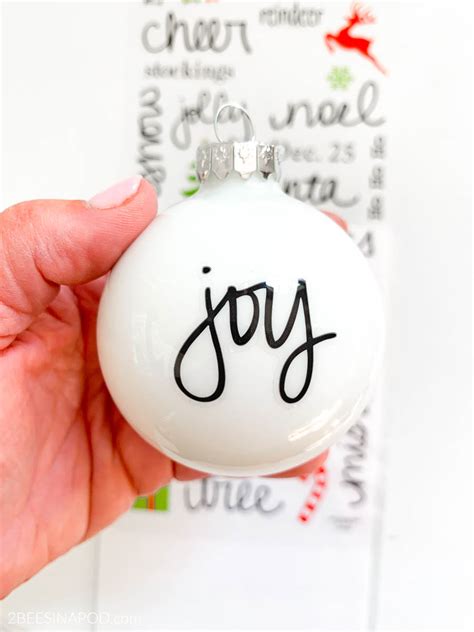 Easy Diy Personalized Christmas Ornaments Thrifty Style Team 2 Bees