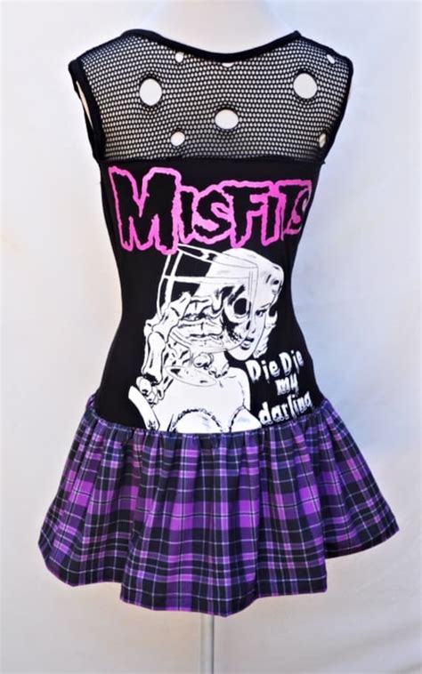 Misfits Punk Clothing Band Merch Band Clothing Rock Dress Etsy