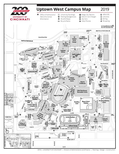 Campus Map Cincinnati Conference On Romance And Arabic Languages