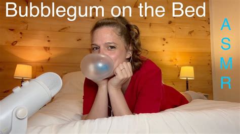 Asmr 🫧 Blowing Bubbles On The Bed🫧 Chewing Gum Getting Cozy Popping Bubblegum🫧 No Talking