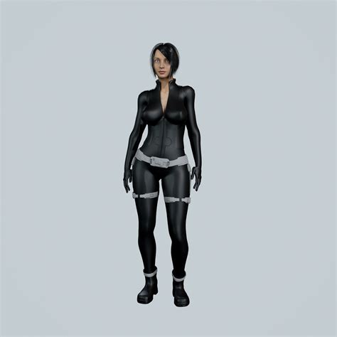 3d model sci fi girl 01 low poly 3d model vr ar low poly rigged cgtrader