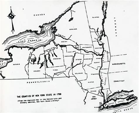 Map Of Counties Of New York State In 1799