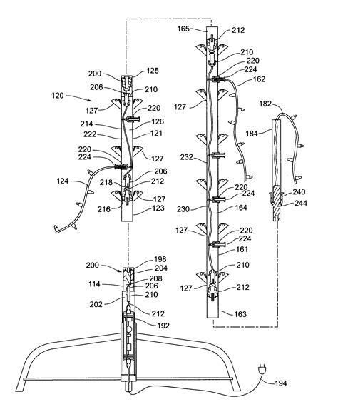 Miniature christmas lights wiring diagram | free wiring. Patent US8454186 - Modular lighted tree with trunk ...