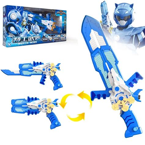 three mode mini force transformation sword toys with sound and light action figures miniforce x
