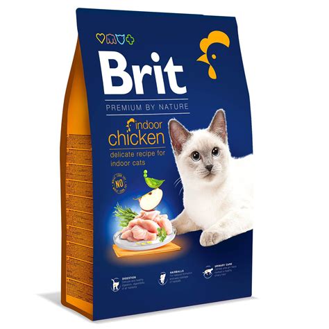 ≡ Сухой корм для котов живущих в помещении Brit Premium By Nature Cat