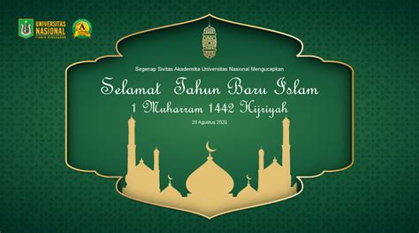Selamat Tahun Baru Islam 1 Muharram 1442 Hijriyah Universitas Nasional