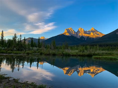 Three Sisters Canmore During Sunrise 4032×3024 Wallpaperable