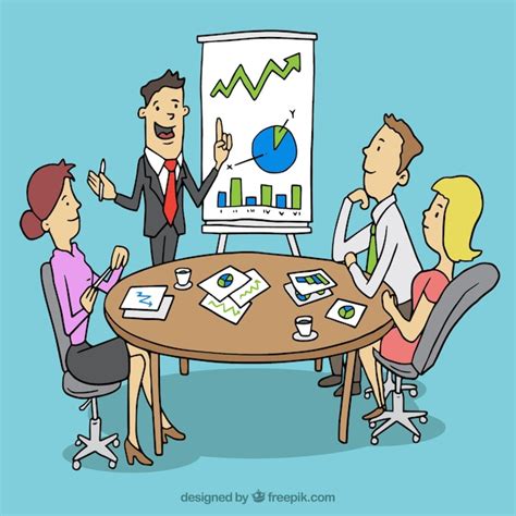 Business Meeting Cartoon Image All In One Photos