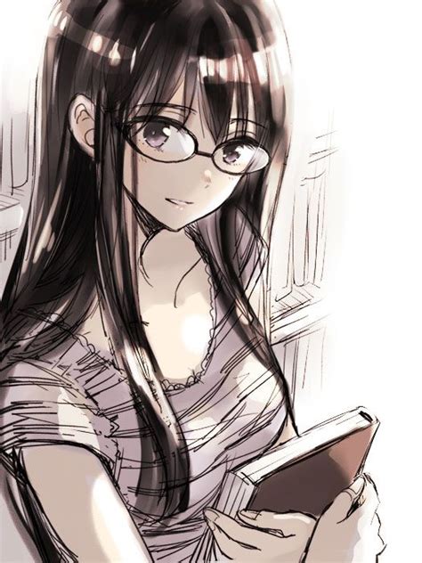 Best 88 Anime Girl Glasses Ideas On Pinterest Anime Art Anime Girls And Girl Glasses
