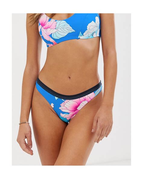 Rip Curl Synthetic Rip Curl Infusion Flower Cheeky Bikini Bottom In