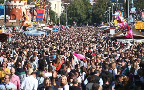 Oktoberfest Takes Off In Germany With Thousands Cramming Into The