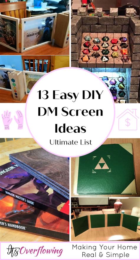 I cut it into two pieces on the middle fold. 13 Easy DIY DM Screen Ideas - Its Overflowing