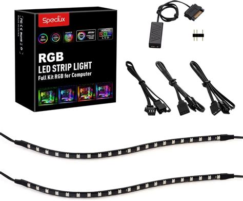 Speclux Pc Addressable Rgb Led Strip Lights Kit Magnetic