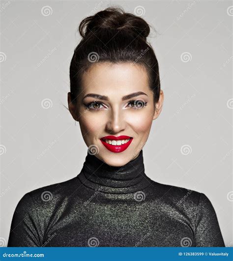 Beautiful Smiling Woman Stock Image Image Of Dress 126383599