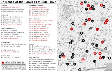 Lower East Side History Project The Blog Map Churches