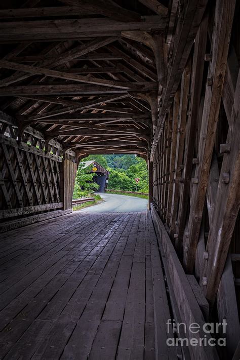 Twin Covered Bridges North Hartland Vermont Photograph By Edward Fielding