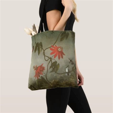 Passion Flowers And Hummingbirds By Martin J Heade Tote Bag Zazzle
