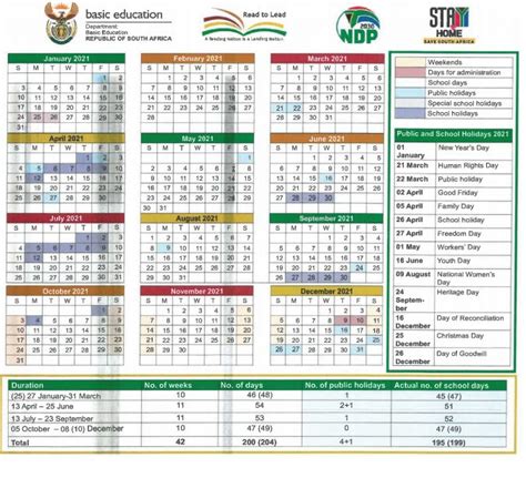 Here Is The New 2021 School Calendar For South Africa School Calendar