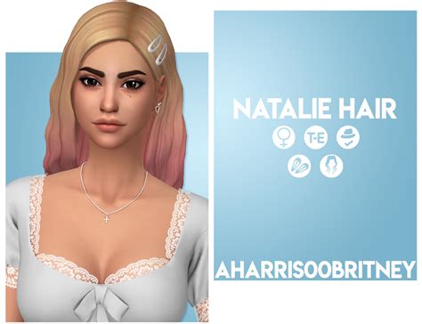 Natalie Hair Aharris00britney On Patreon Sims Sims Hair Sims 4