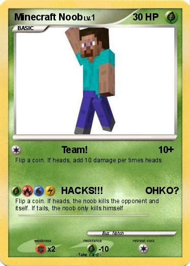 Pokémon Minecraft Noob 6 6 Team My Pokemon Card