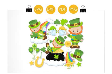 Lucky Leprechauns Svg Png Eps Dxf Cut File By Prettycuttables