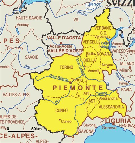 Torino è il capoluogo regionale. Kaart Italië - Provincies Vakantie: Kaart Piemonte en ...