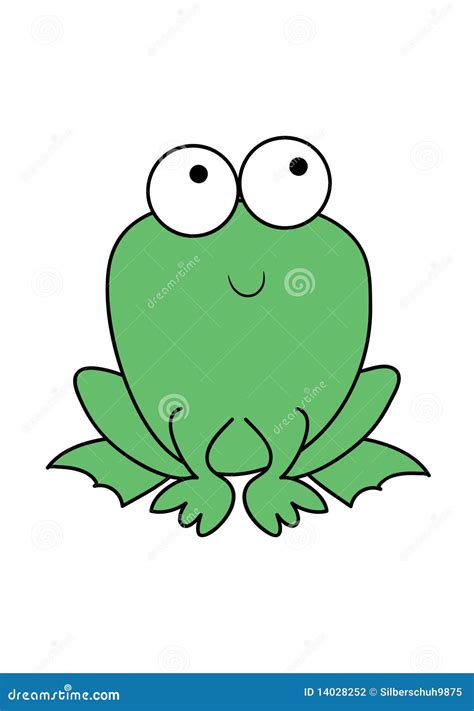 Cute Green Cartoon Frog Stock Photography Image 14028252