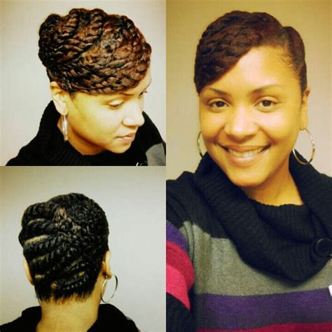 Two Strand Twist Updo Natural Curls Hairstyles Two Strand Twist